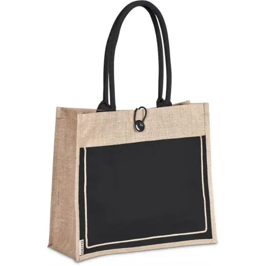 Okiyo Umi Jute & Cotton Tote Side
